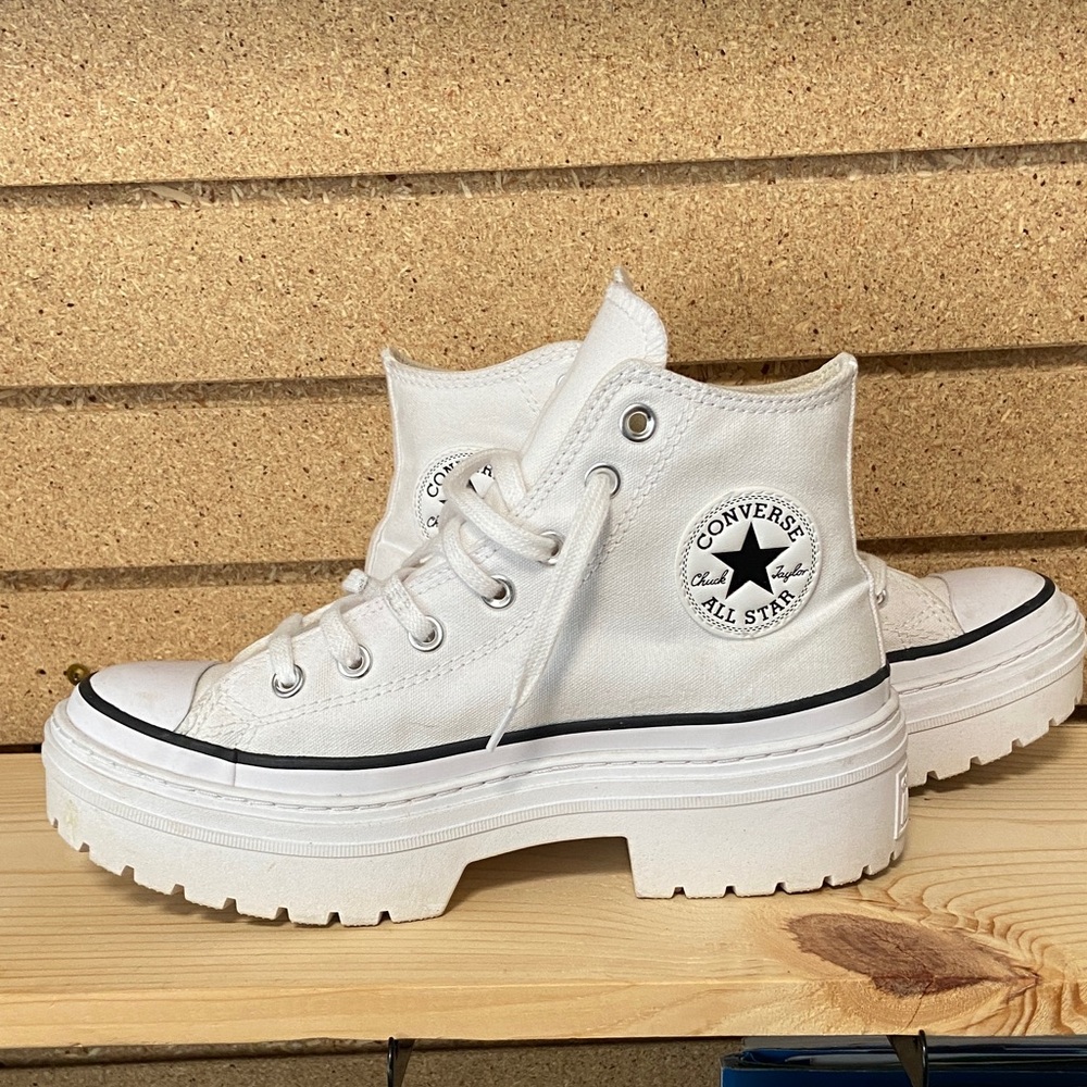 Converse White Platform Chuck Taylor All Star High-Top Sneakers